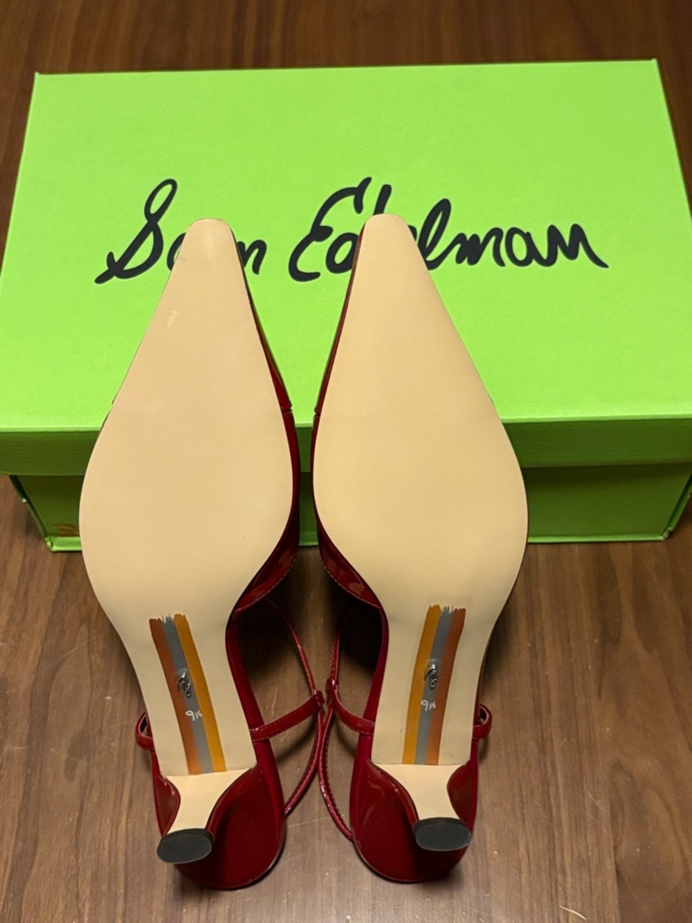 Sam Edelman Briella Red slingback kitten heels pointed toe. Brand new size 9.5 - Picture 5 of 6